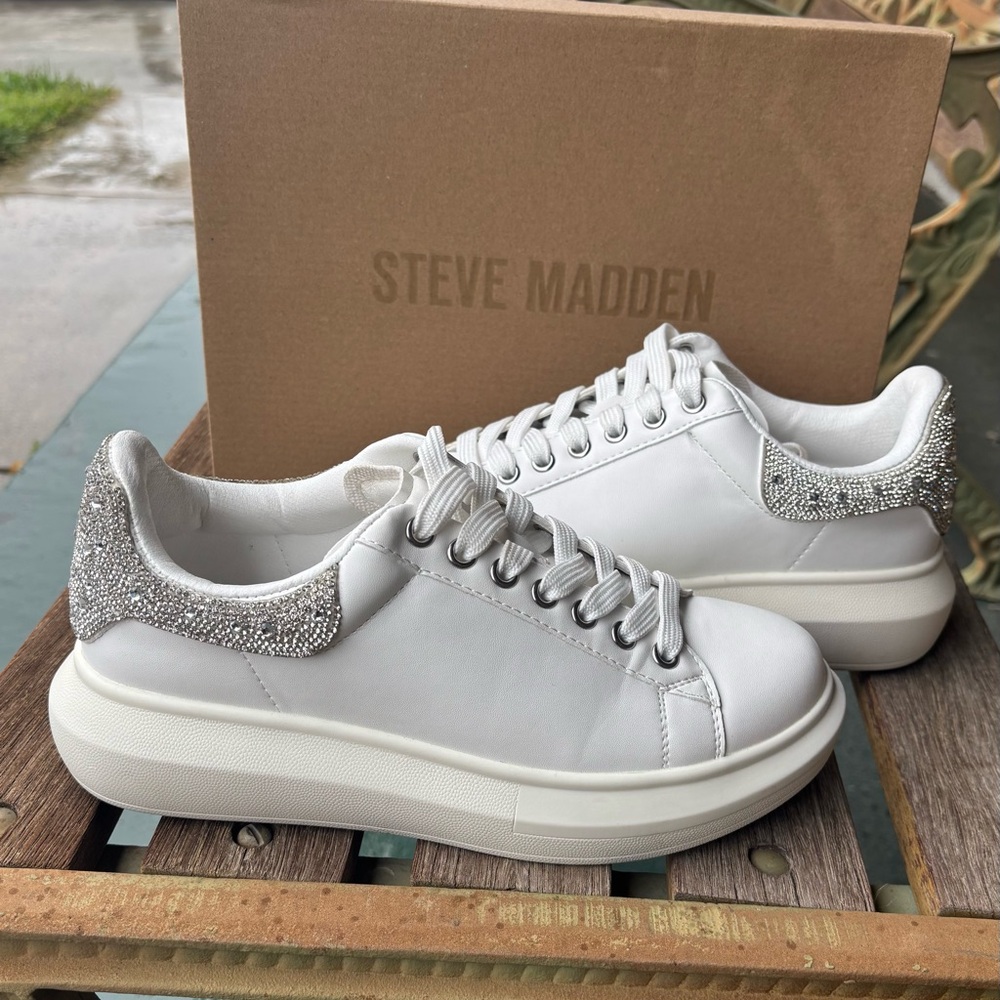 Steve Madden gasp rhinestone sneakers